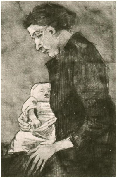Sien Nursing Baby by Vincent van Gogh